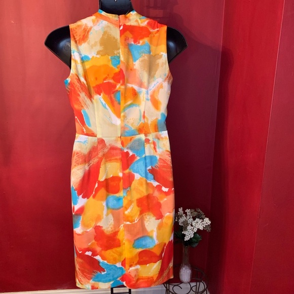 LESLIE STUART WATERCOLOR DRESS SIZE 10 - Picture 5 of 5